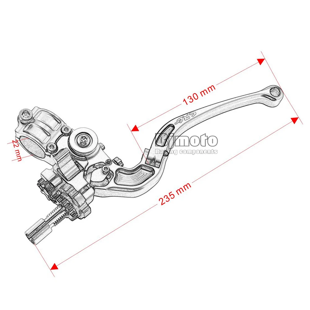 BJMOTO 22 мм 7/8 "Руль управления для мотоциклов ЧПУ Регулируемая Складная трюк Рычаги сцепления окунь сборки Honda Suzuki Yamaha Kawasaki Триумф