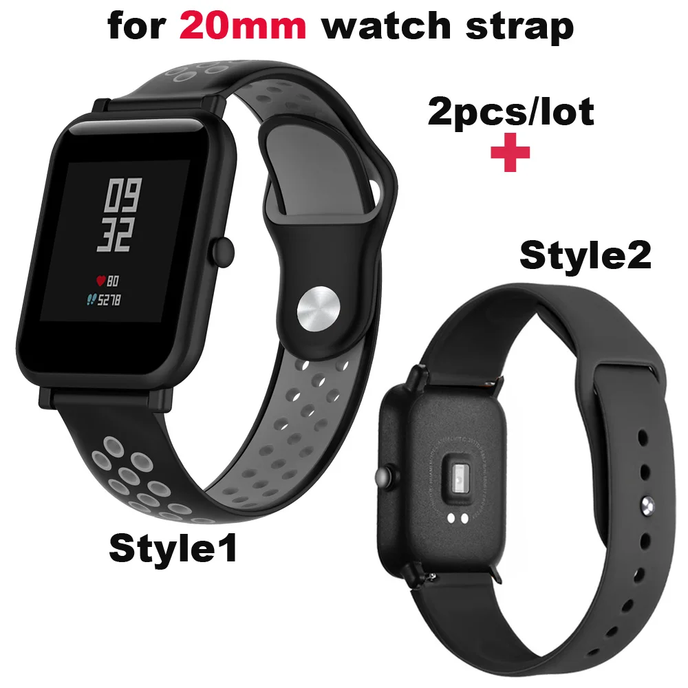 

20mm Bracelet Strap For Xiaomi Huami Amazfit GTS Wristband Amazfit GTR 42mm Watchband Amazfit Bip Watch Band Silicone Wrist Belt