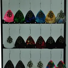 4 шт Средний 0,71 мм Гитара Выбрать серьги четырехлистный клевер Стерлинговое Серебро