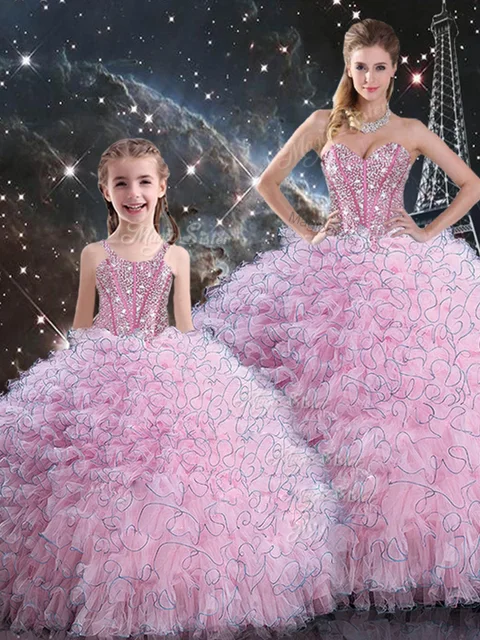 Cheap Girls wedding dresses catwalk Piano performance dress fashion Parental dress Mother and daughter set costumes princess dress
