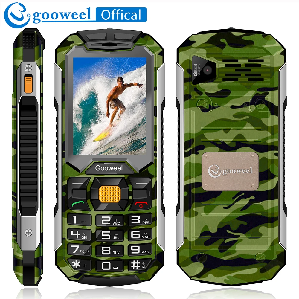 Gooweel GW2000 Cellphone phone 1800mAh Long standby Power bank Dual sim card Flashlight FM radio Bluetooth