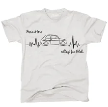 2020 sommer Mode Heißer T-Shirt POLSKI-HERZSCHLAG Herz schlagt Siviwonder Maluch Auto Oldtimer Geschenk T hemd