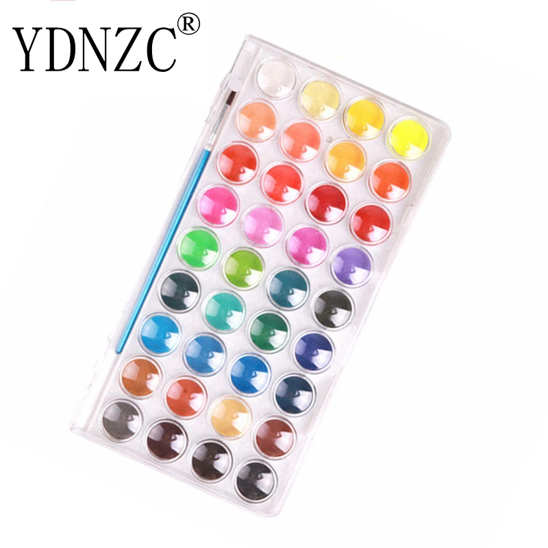 

Professional Superior Portable Solid Watercolor Paint Set Paintbrush Bright Color Painting Pigment Set For Student Art Supplies