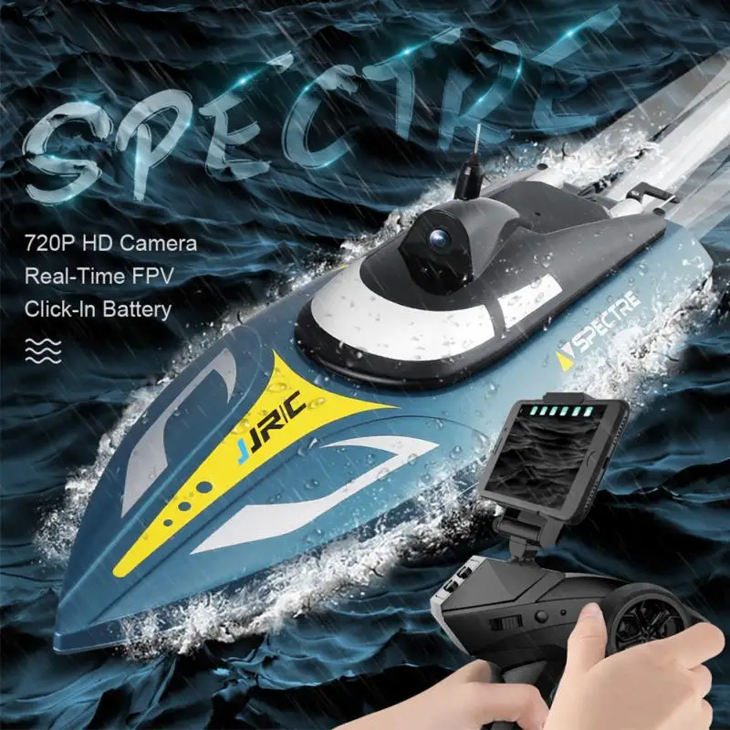 

JJRC S4 Water Cooling System High Speed WIFI FPV Remote Control Boat Waterproof Racing Airship Radio Real Time HD Camera RC Boat