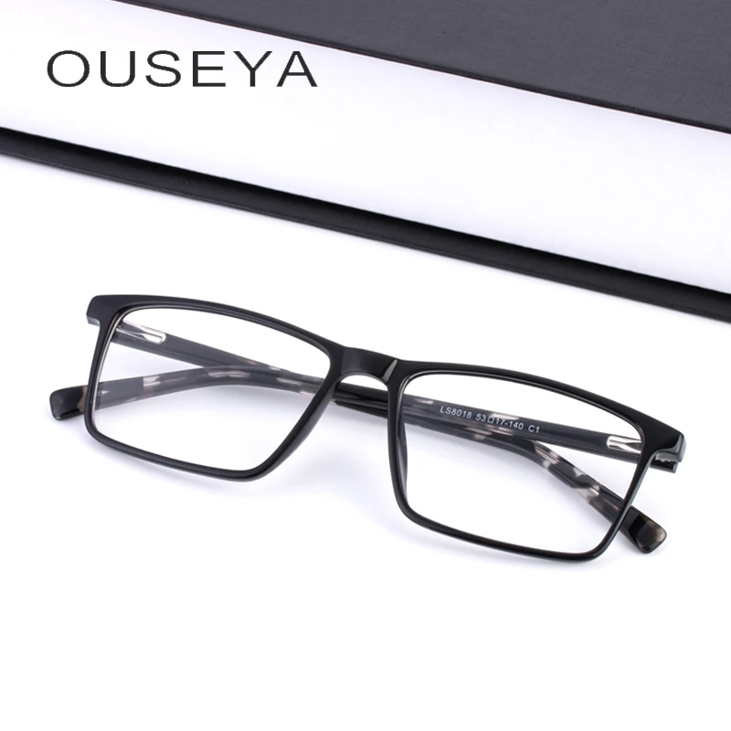 

TR90 Glasses Frame Men Square Clear Optical Myopia Prescription Eyeglasses Frames #LS8018