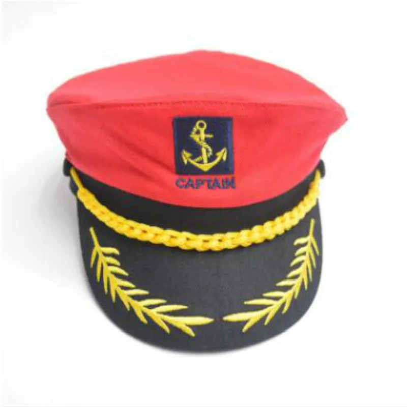 Черная, белая, красная Регулируемая хлопковая кепка в стиле милитари с вышивкой, винтажная Кепка для родителей, шляпа в стиле ретро, плоская кепка капитана, темно-синяя Кепка gorras - Цвет: Красный