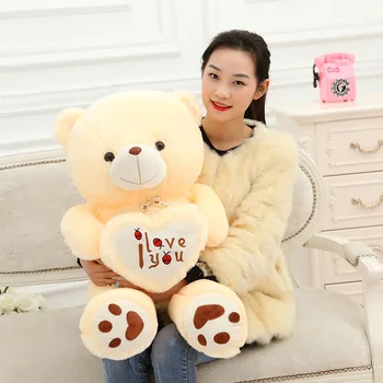 

Teddy Bear Soft Doll Plush Toy Love Bear Stuffed Animal Large Creative Bear Hold the Heart birthday gift