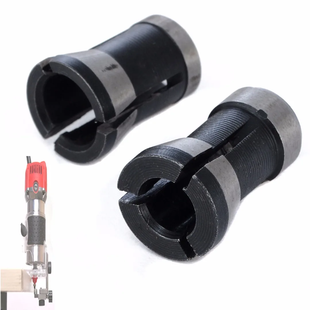 

2pcs 6.35mm 8mm Diam Engraving Collet Chuck Durable Standby Parts For Trimming Machine Electric Router