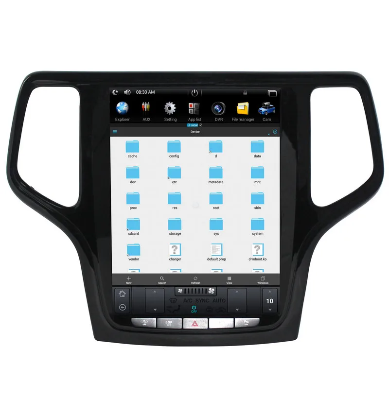 Best 10.4" Vertical Screen Android 7.1 Car Player GPS Navigation for Jeep Grand Cherokee 2014 2015 2016 with Radio BT USB Stereo 3
