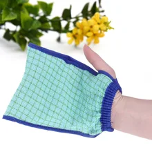 Корейская лента Задняя щетка перчатки для уборки пилинг для тела полотенце массажный Душ очищающий Скраб Губка для мытья банные перчатки