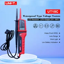UNI-T UT15C Цифровой Измеритель Напряжения Водонепроницаемый AC/DC тестеры напряжения ЖК-дисплей 24 В~ 690 В Автоматический диапазон вращения фазы