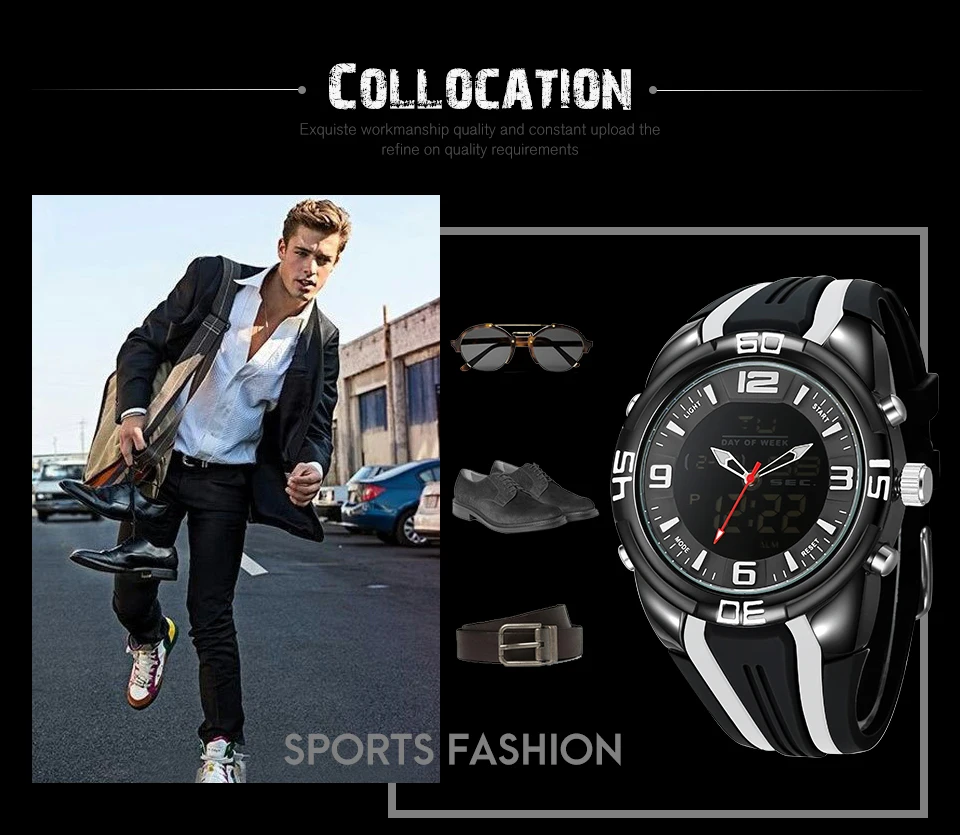LOX спортивные цифровые часы для мужчин s Военные Наручные часы Кварцевые Аналоговый дисплей наручные часы для мужчин Роскошные часы Montre Homme Relogio