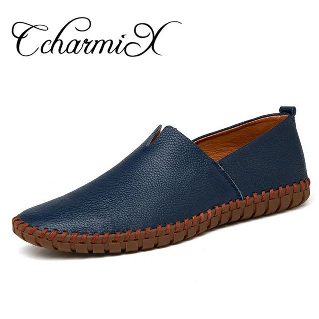 Genuine Cow Leather Mens Loafers Handmade Moccasins Boat Shoes Genuine Cow Leather Mens Loafers Handmade Moccasins Boat Shoes