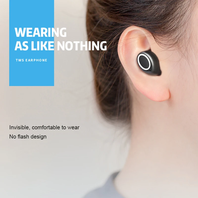 Bluetooth наушники 5 0 мини вкладыши TWS с Беспроводной сенсорный зарядом Чехол