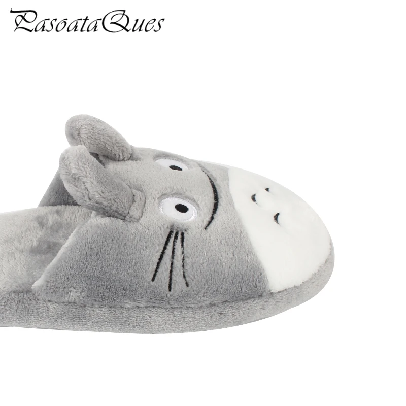 Домашние тапочки Totoro для мужчин и женщин удобные теплые дома спальни плоская