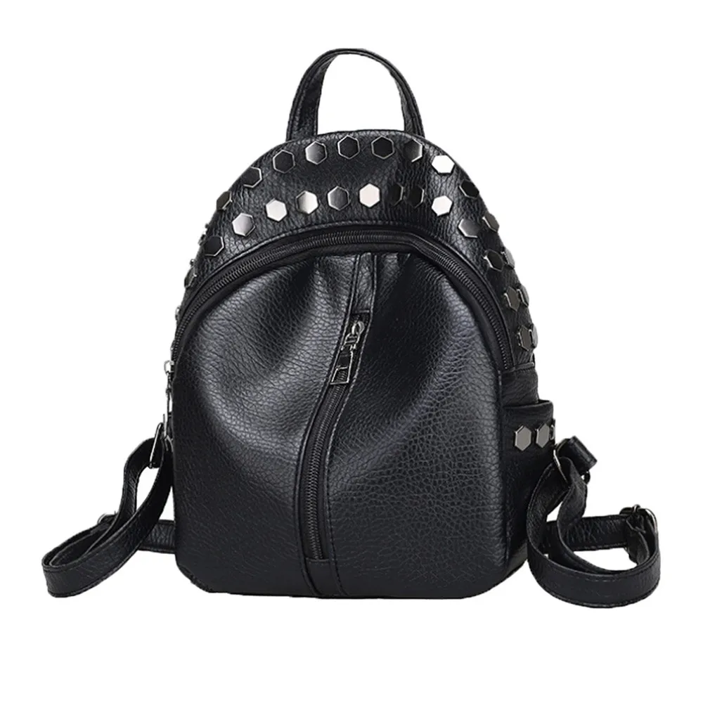 Женский рюкзак для девочек, школьный рюкзак, Подростковый рюкзак, мини сумка с заклепками из искусственной кожи, рюкзаки для девочек-подростков, маленькие школьные сумки