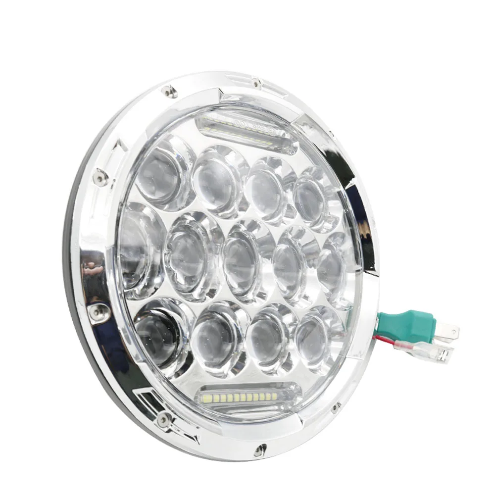 7 Inch headlights For Land Rover 90110 Defender H4 H13 7 round headlight Led DRL For Lada 4x4 urban Niva (33)