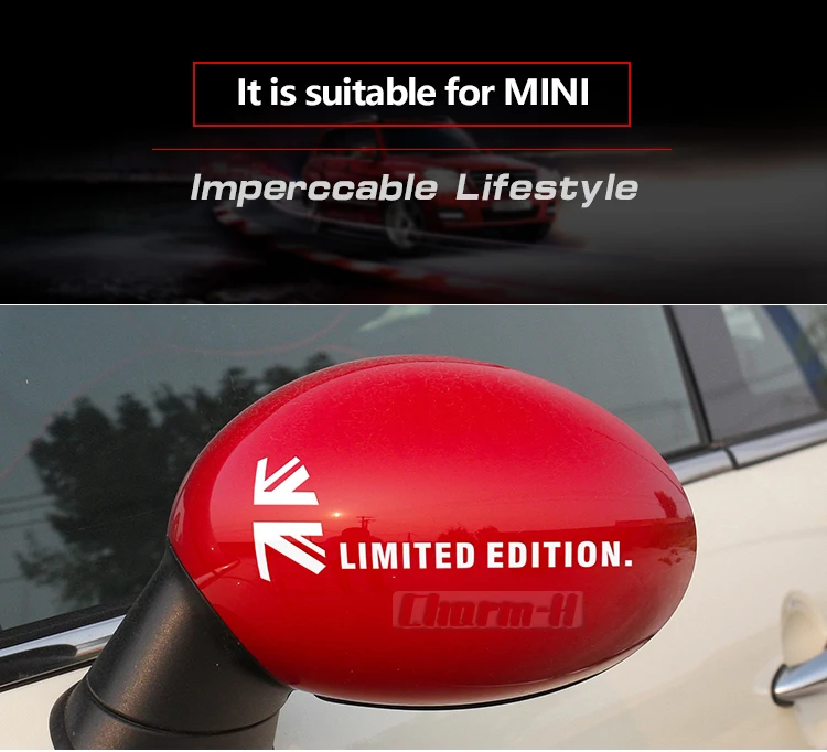 2X отражающее зеркало заднего вида наклейка с надписью "Limited" для Mini Cooper, Mini Countryman, Mini Clubman, Mini r61 r56 f56 f60 f55 r60 r53 JCW r50 r52