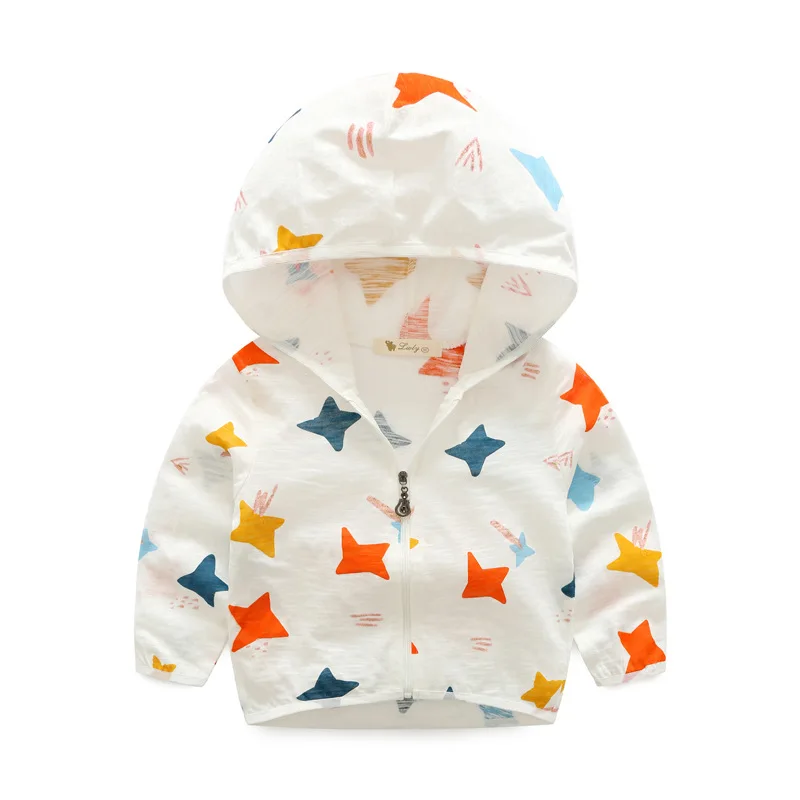 Children's sun protection clothes cotton long sleeved summer new boys