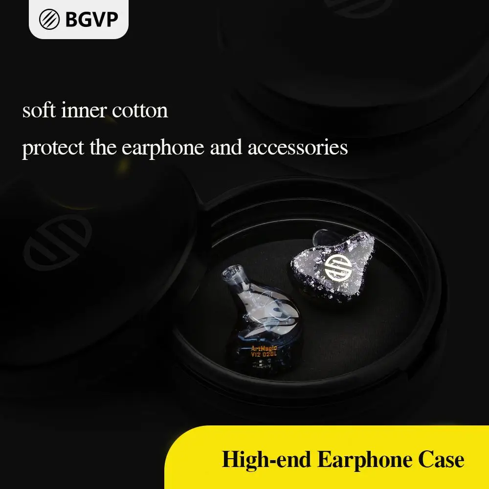 BGVP DM6 DMS DM7 IEM футляр для наушников Защитный алюминиевый сплав HIFI чехол для наушников внутренний хлопок против царапин 80x30 мм