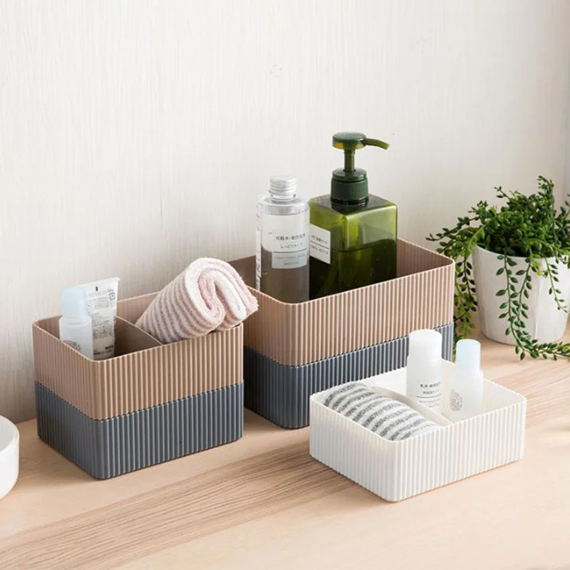 Plastic Desktop Storage Box For Living Room Bathroom Toiletries Storage