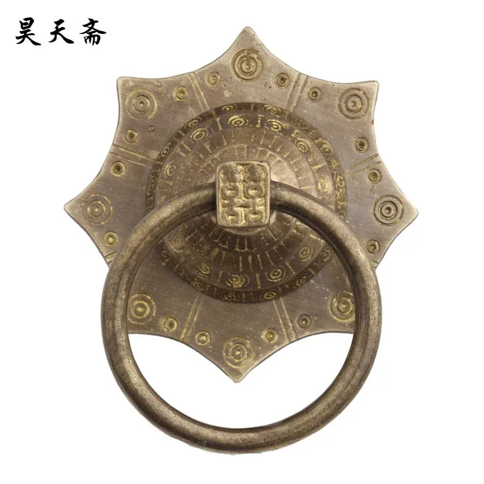 

[Haotian vegetarian] copper beast handle copper handicrafts / Ming and Qing antique furniture, copper fittings HTA-031