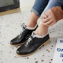 PXELENA/Винтажные женские оксфорды в британском стиле; дизайнерские туфли-оксфорды со шнуровкой и оборками; повседневные удобные мягкие туфли с круглым носком; женская обувь;
