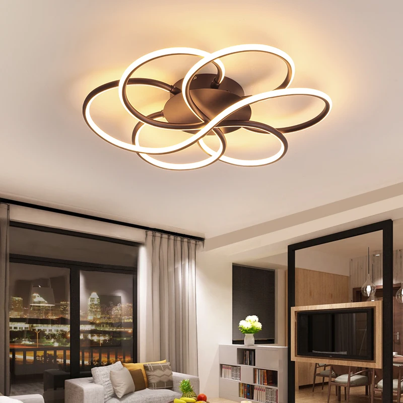 Затемняющие современные светодиодные потолочные лампы для гостиной, спальни, кабинета, балкона, минималистичный плафон, светодиодный потолочный светильник, домашнее освещение, AC85-260V
