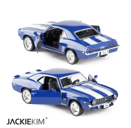 Совершенно RMZ City 1/36 масштаб Chevrolet Camaro SS(1969) металлическая литая под давлением Модель автомобиля игрушки с вытягиванием назад автомобиль игрушка для детей Подарки - Цвет: Blue