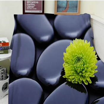 

Blankets Comfort Warmth Soft Cozy Air conditioning Easy Care Machine Wash Zen Stone Garden Rocks Spa Bamboo Fountain Japan