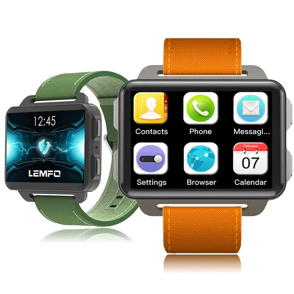 

LEM4 Pro Quad Core SIM Card 2G/3G BT 4.0 WiFi Pedometer Heart Rate New Smart Watch