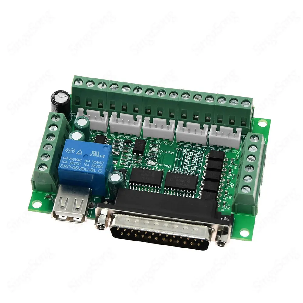 MACH3 гравировальный станок 5 оси ЧПУ Breakout Board с оптической муфтой для шагового двигателя контроллер привода