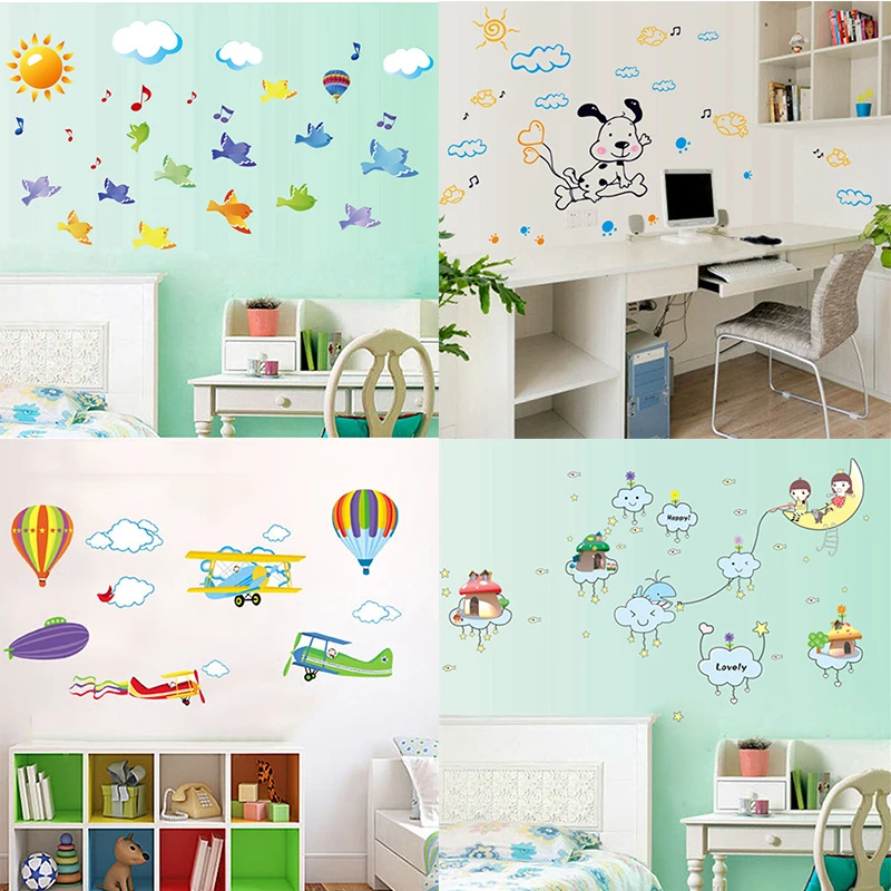 Zs Sticker cloud Wall Stickers Children Room Home Decor cloud Vinyl