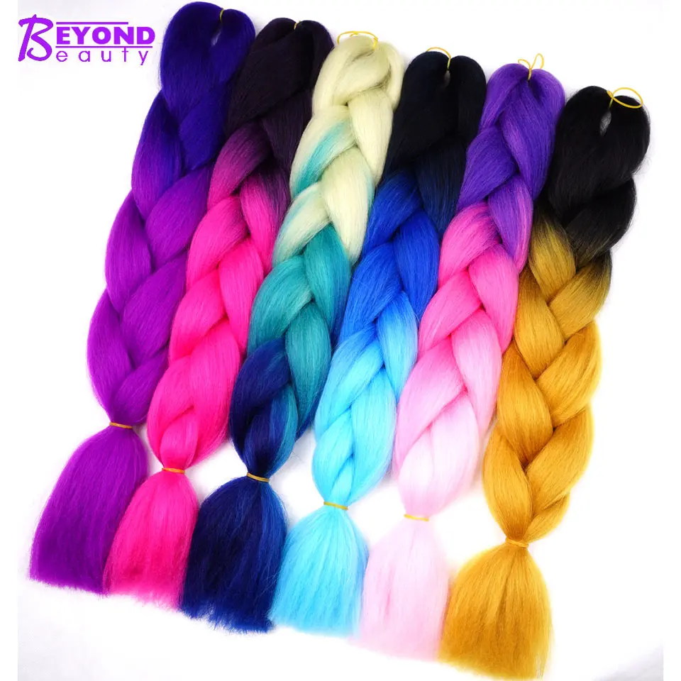Beyond Beauty Ombre Synthetic Kanekalon Braiding Hair For Crochet Jumbo Braids False Extensions |