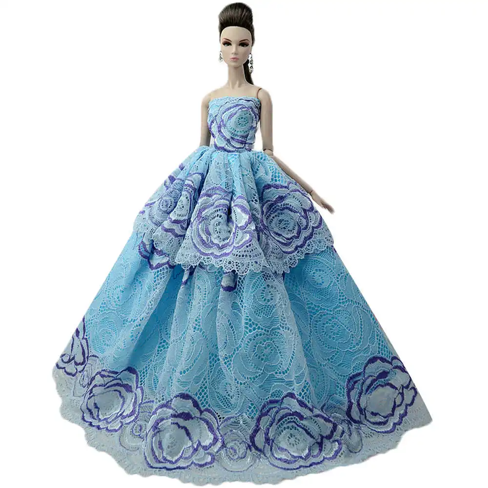 NK один шт 2019 принцессы Свадебное платье Благородный вечерние платье для куклы Барби модный дизайн наряд лучший подарок для девушки кукла JJ