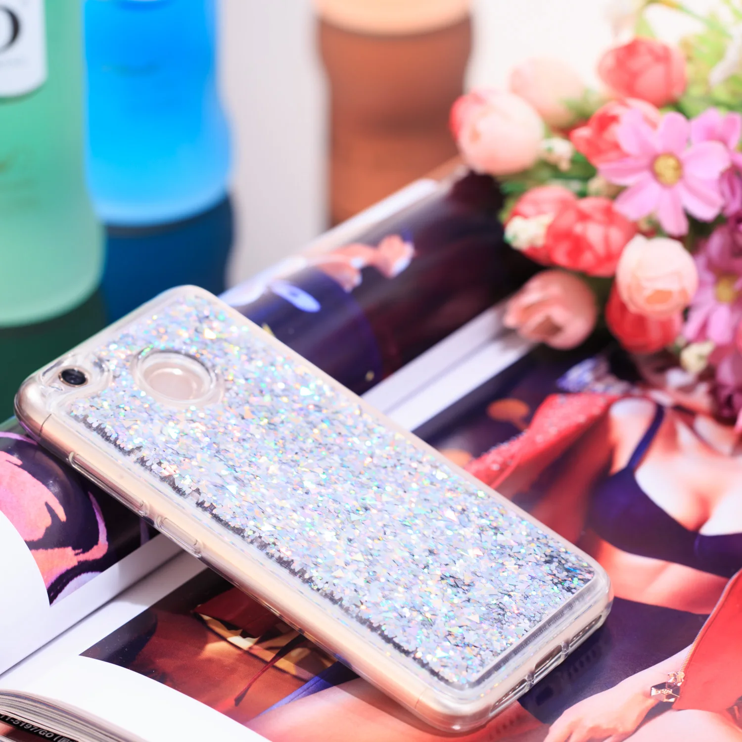 

Bling Glitter For coque Xiaomi Redmi 4X Soft Silicone case Crystal Sequins Quicksand For funda Redmi 4X etui fashion back cover