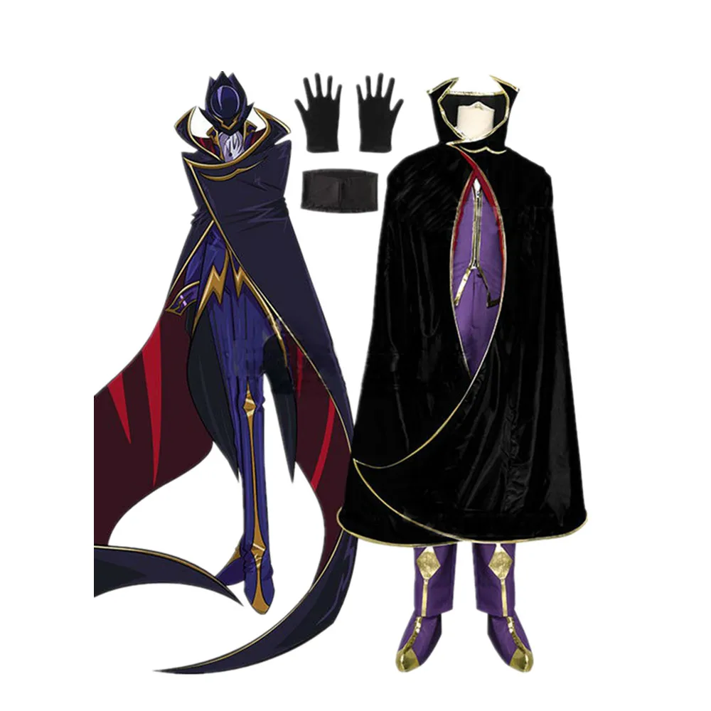 Code Geass Lelouch of the Rebellion Lelouch Lamperouge Zero Cosplay Costume 