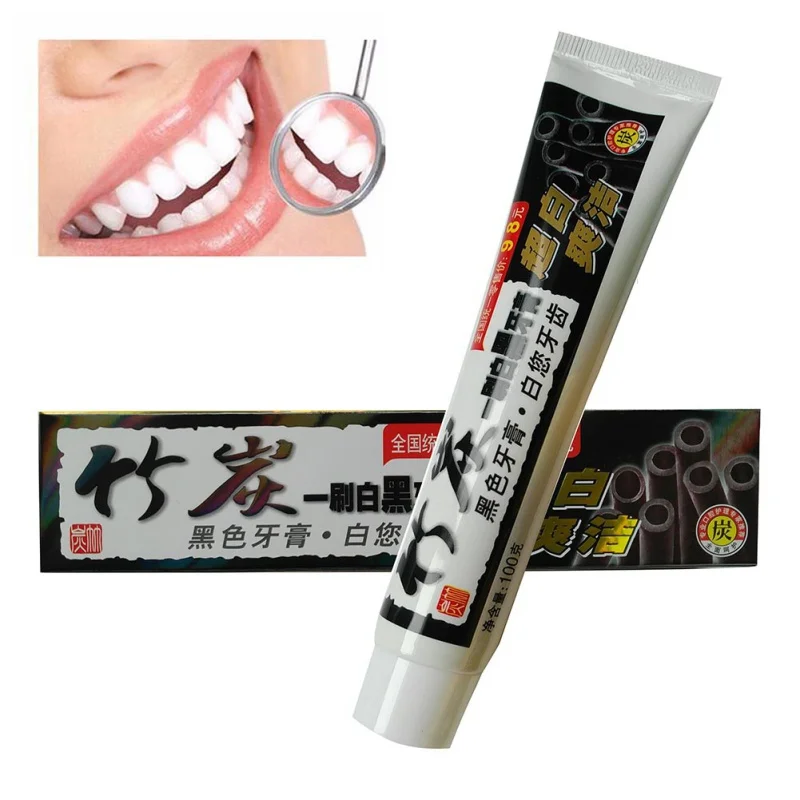 Отбеливание зубов зубной пасты черный бамбуковый уголь отбеливающая зубная паста все назначения зубы макияж косметика