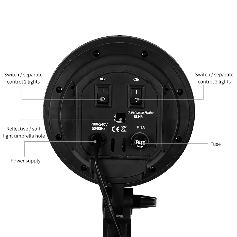 Baratos Photo Studio 8 LED 20W Softbox Kit de iluminación fotográfica cámara y accesorios de Foto 2 Soporte de luz 2 Softbox para la foto de la cámara