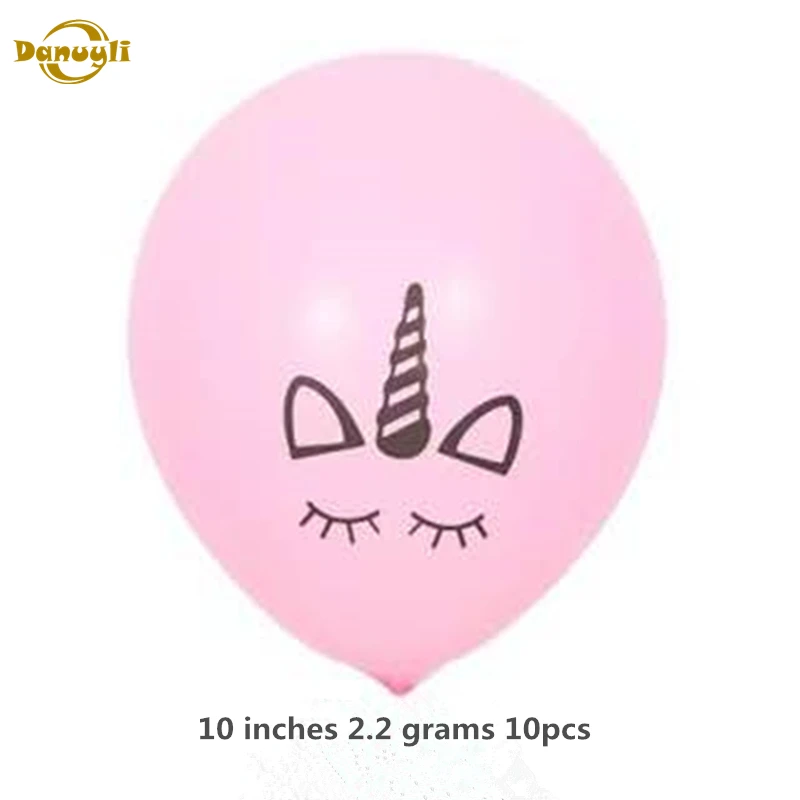 Danuyli/, вечерние воздушные шары с единорогом из латекса, воздушные шары с единорогом, украшения для свадьбы, дня рождения, вечеринки, детские игрушки - Цвет: B pink 10pcs
