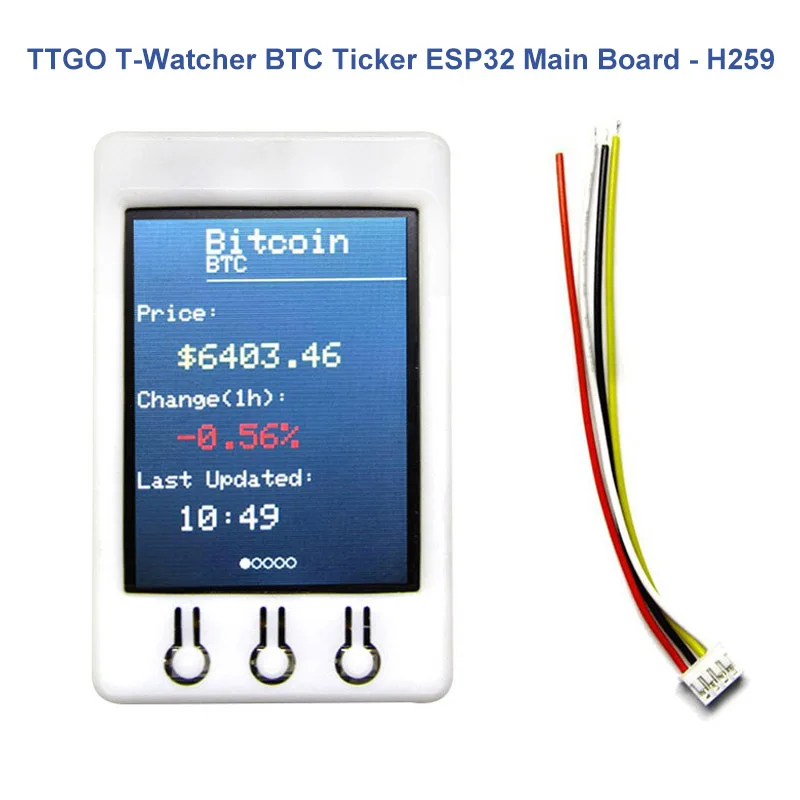 TTGO T Watcher BTC Ticker ESP32 2 дюйма 320X240 TFT дисплей модуль для биткоинов EM88|Беспроводные