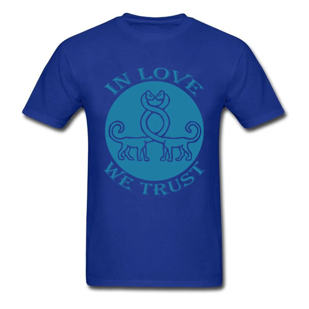 Design IN LOVE WE TRUST T-Shirt 2018 Discount Summer Fall Short Sleeve Round Neck Tops Shirts 100% Cotton Male Casual Tee-Shirts IN LOVE WE TRUST blue