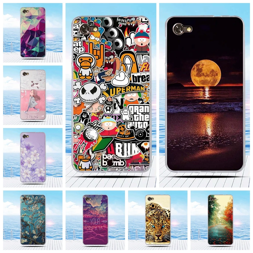 

For Alcatel A5 LED (5.2) Case Cartoon 3D Relief Printing Flower Back Cover TPU Soft Silicone Case Coque Capa Funda