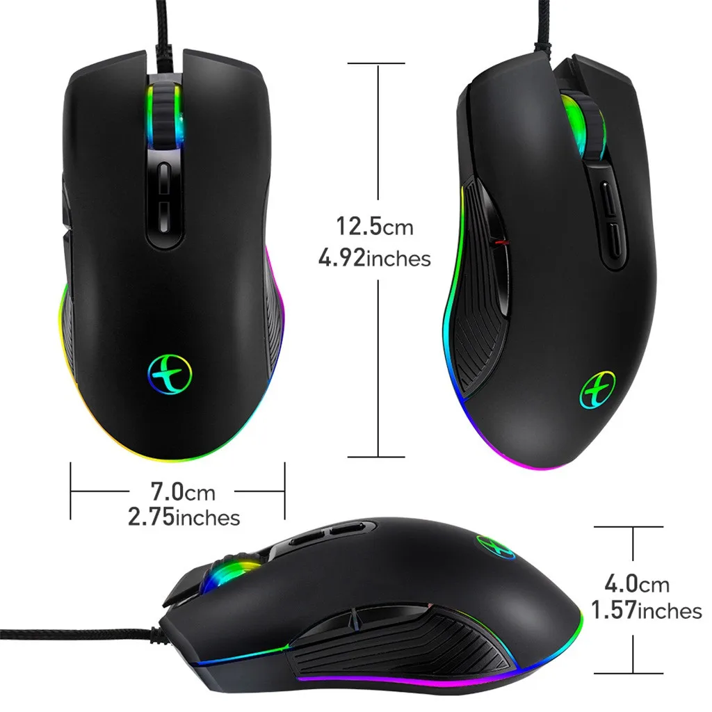 NEW HOT FASHIONType-C Ergonomic Mice 4 Backlight Modes Up To 3200 DPI RGB Wired Gaming Mouse Purchasing Purchasing