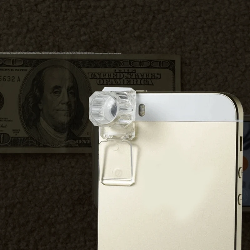 2Pcs Universal Portable HD 40X Super Eyes 200X Microscope Lens for