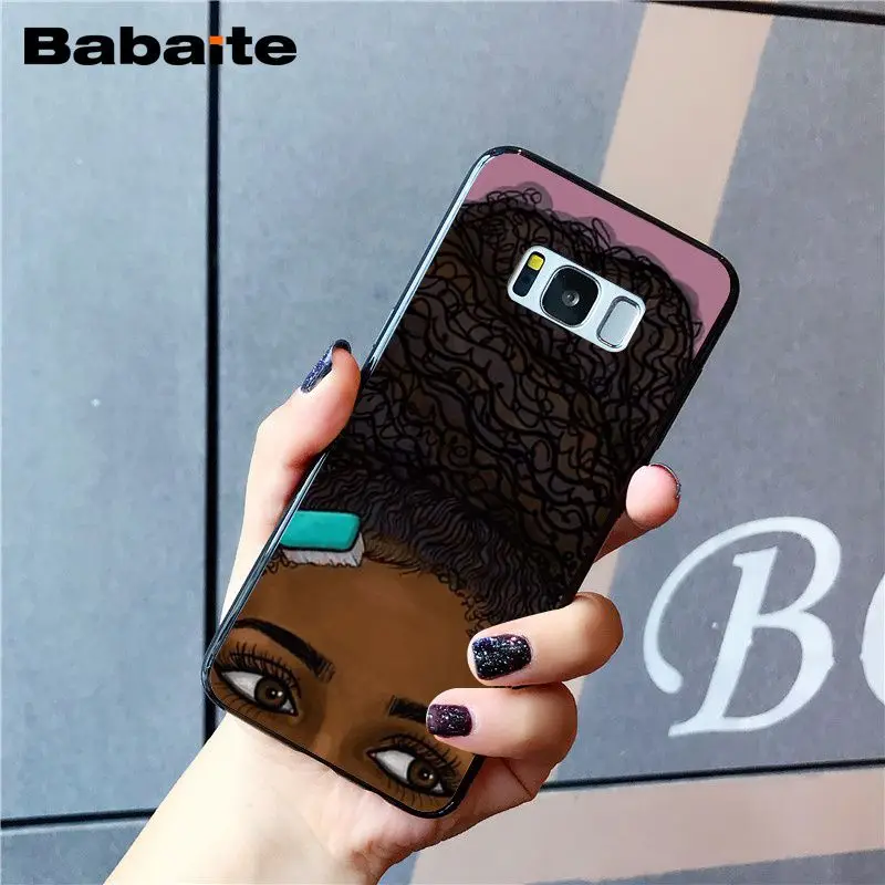 Babaite Queen афро меланин поппин девушка чехол для телефона Samsung Galaxy S9 plus S7 edge S10 Plus S10E