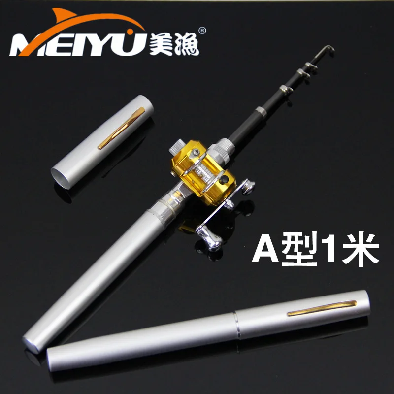EMMROD Pen Fishing Rod Pen Fishing Rod 1M Can Pocket Mini Fishing Pole A