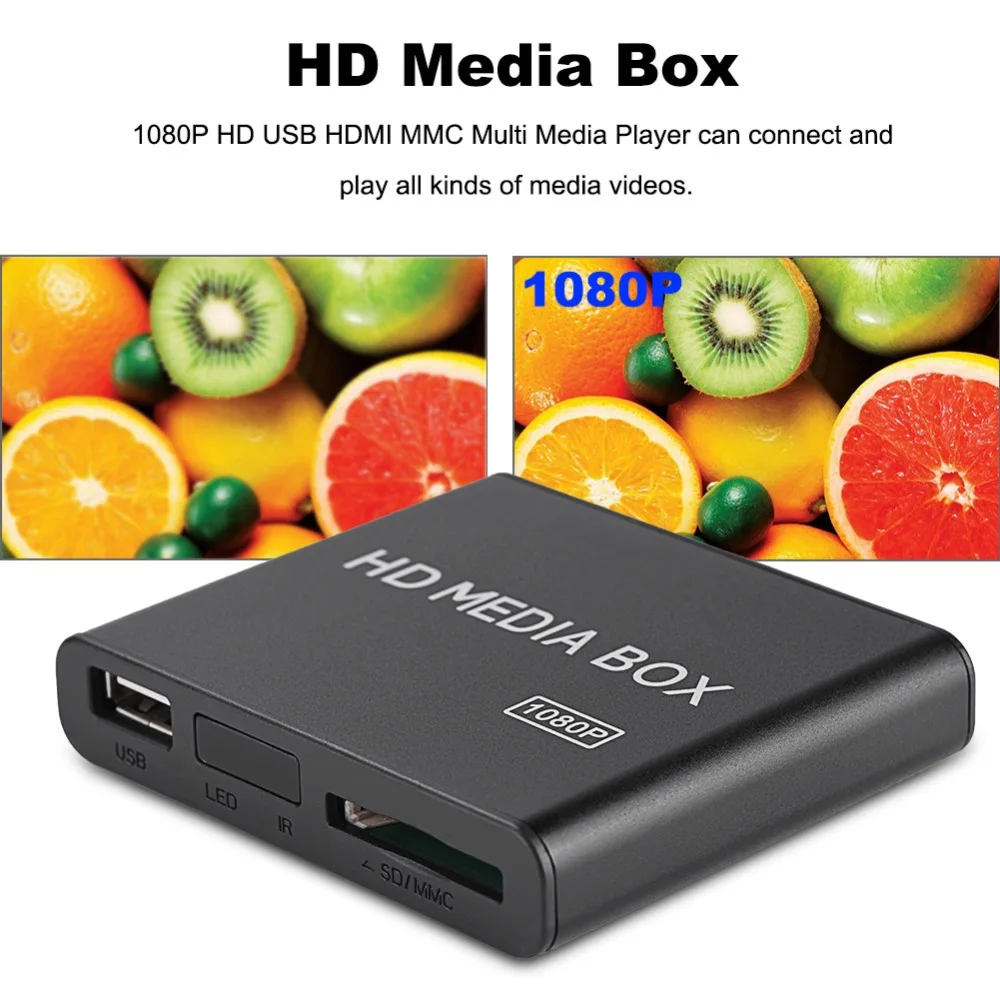110-240 В Full HD мини внешний Box Media Player 1080 P Media Player окно Поддержка USB MMC RMVB MP3 AVI MKV