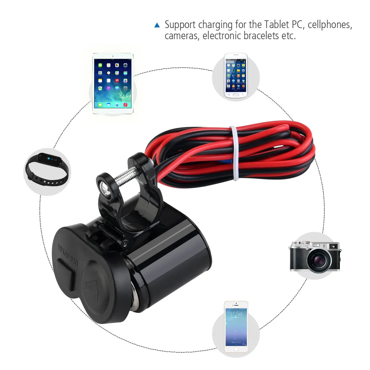 VORCOOL 12-24 V мотоцикл USB порт питания гнездо для автомобильного ...