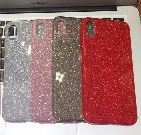 

Fundas for Apple Iphone 6s Case Glitter Soft TPU Back Cover for Iphone 7 8 6 Plus X Xr Xs Max Shiny Bling Cases Protective Coque